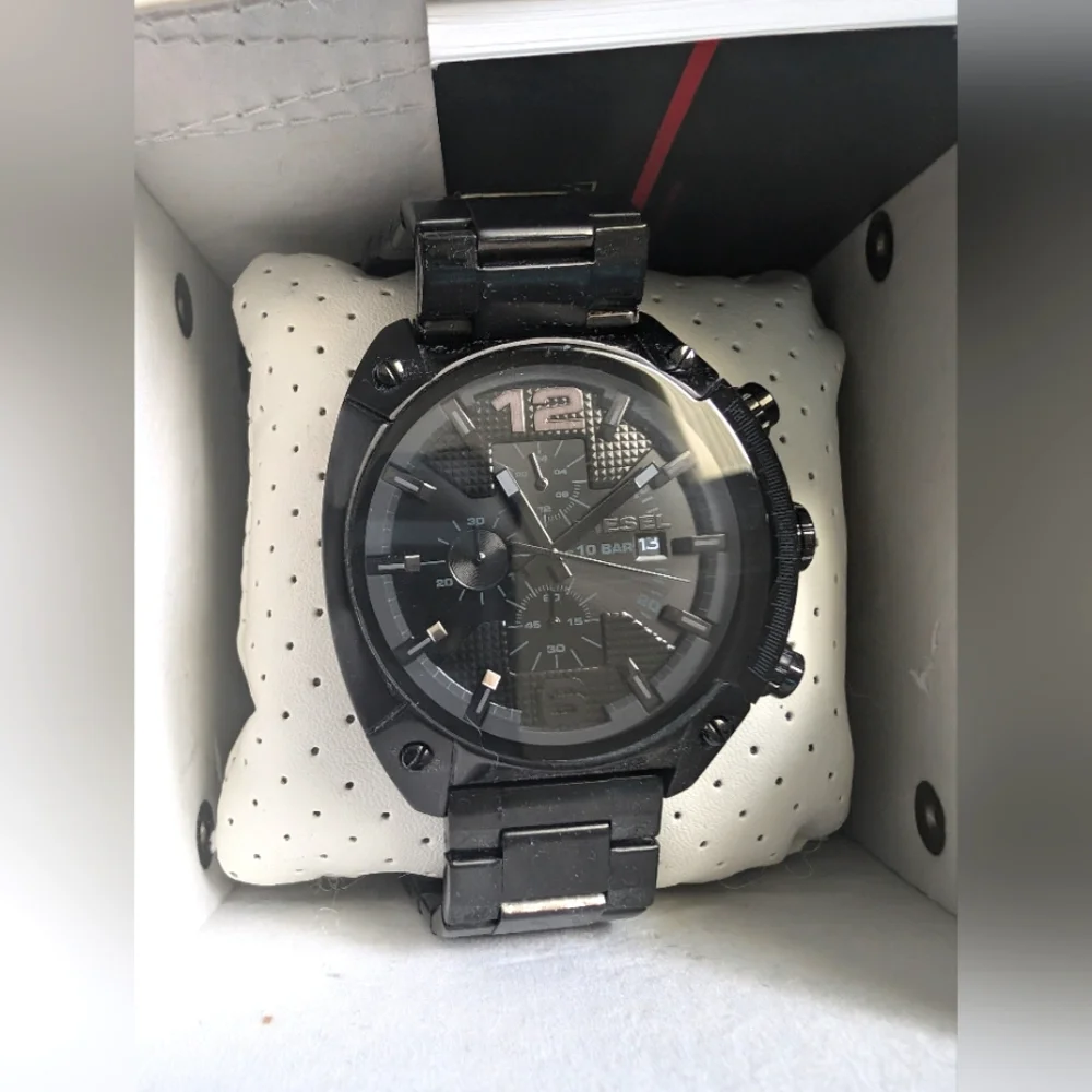 Diesel Advanced Chronograph Black Dial Black Ion-plated Men's Watch DZ4223